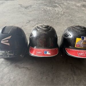 3 Baseball Batting Helmets Easton/Rawlings Junior Youth 6 1/4-6 7/8
